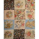 FLORAL PATCHWORK NEEDLEPOINT CARPET Unbacked. 8 ft. 6 ft. 2 in.