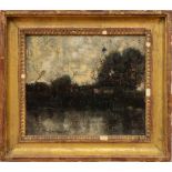WILLIAM ALFRED GIBSON (1866-1931): NEAR IPSWICH Oil on particle board, signed 'W. Gibson' lower