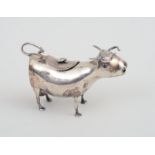 DUTCH SILVER COW-FORM CREAMER Marked 'HH', lion in profile, 'U' in circle, 1854 and 835; the