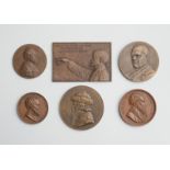 GROUP OF BRONZE COMMEMORATIVE MEDALS