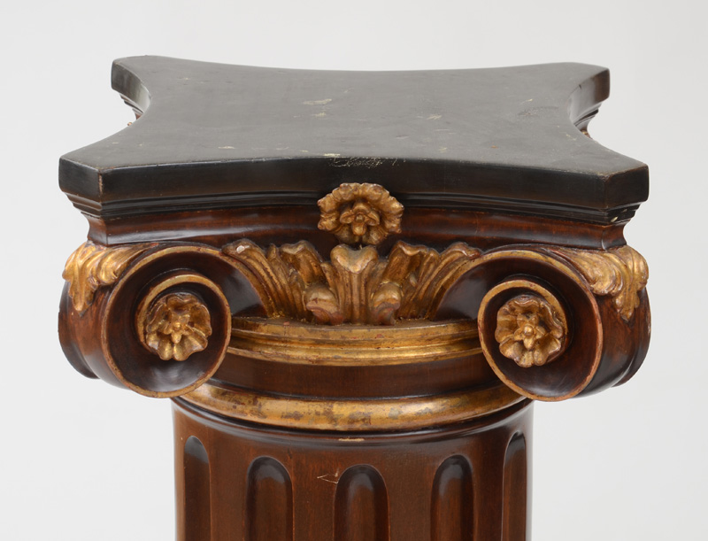 PAIR OF CONTINENTAL NEOCLASSICAL STYLE PAINTED AND PARCEL-GILT COLUMNAR PEDESTALS - Image 2 of 2