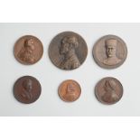 GROUP OF BRONZE COMMEMORATIVE MEDALS