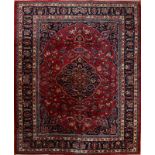 PERSIAN WINE RED GROUND MEDALLION CARPET