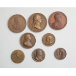 GROUP OF BRONZE COMMEMORATIVE MEDALS RELATING TO UNITED STATES HISTORY