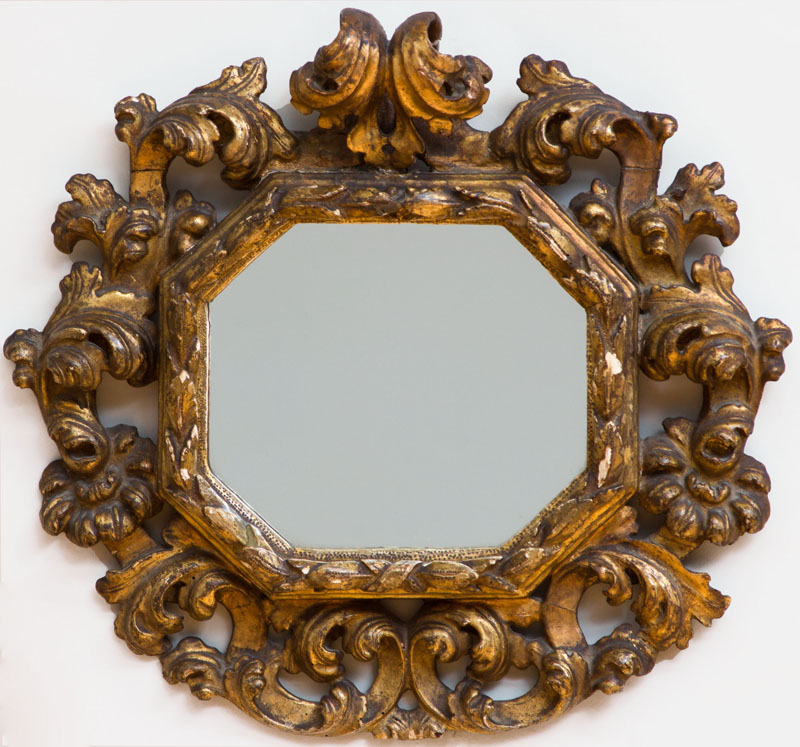 ITALIAN BAROQUE GILTWOOD MIRROR