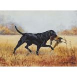 LUIS M. HENDERSON: BLACK LAB WITH PHEASANT