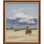 LYDIA DE BURGH (1923-2007): RHINO IN AFRICA