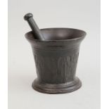 ITALIAN BAROQUE IRON MORTAR AND PESTLE