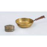 DUTCH WOOD-HANDLED BRASS STRAINER