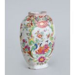 CONTINENTAL POLYCHROME DELFT VASE, IN THE FAMILLE ROSE STYLE