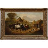 ATTRIBUTED TO JOHN FREDERICK HERRING JR. (1815-1907): FARMYARD SCENE