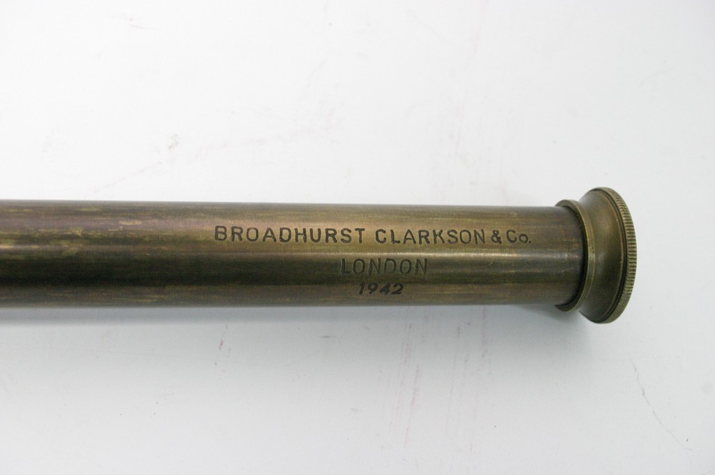 A leather cased Broadhurst three bar telescope. - Image 3 of 3