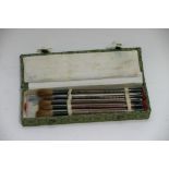 A Box set of Chinese brushes