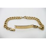 An 18ct gold identity bracelet.