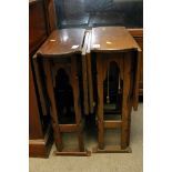 Two small Sutherland type drop leaf tables.