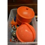 A collection of retro ice buckets and kitchenalia