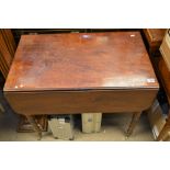 A Victorian mahogany Pembroke table the twin flap