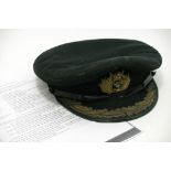 A Royal Naval Artillery Volunteers Officer’s cap (