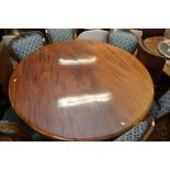 A Victorian mahogany circular dining table.