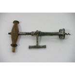 An antique steel Rack and Pinion corkscrew the woo