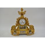 A fine French late 19th Mantel clock the gilded ca