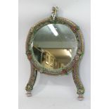 A large 19th century continental  mirror with pain