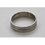 A palladium wedding band