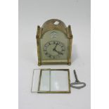 A Mappin and Webb mantle clock with key