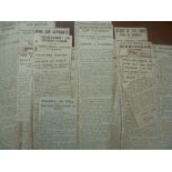 1924 Football Press Cuttings: Original cuttings from mainly Fulham Leicester Man Utd West Ham