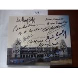 Signed Wembley Sportsmen Photo: Measuring 10 x 8 inches with the famous Twin Towers featured with