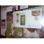 Bobby Moore Signed First Day Cover: Genuine signature signed to 1986 World Cup FDC. C/W 1960s