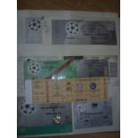 Chelsea European Football Ticket Collection: Nicely presented by collector in folder from the 90s