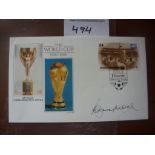 Bobby Moore Signed First Day Cover: Genuine autograph of the West Ham and England legend signed in