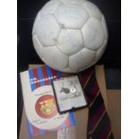 Barcelona Match Official Football Gift: Presented to match official G Hespe who 'ran the line' at