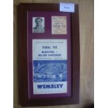 1953 FA Cup Final Framed Display: Original Programme and Ticket for the famous Stanley Matthews