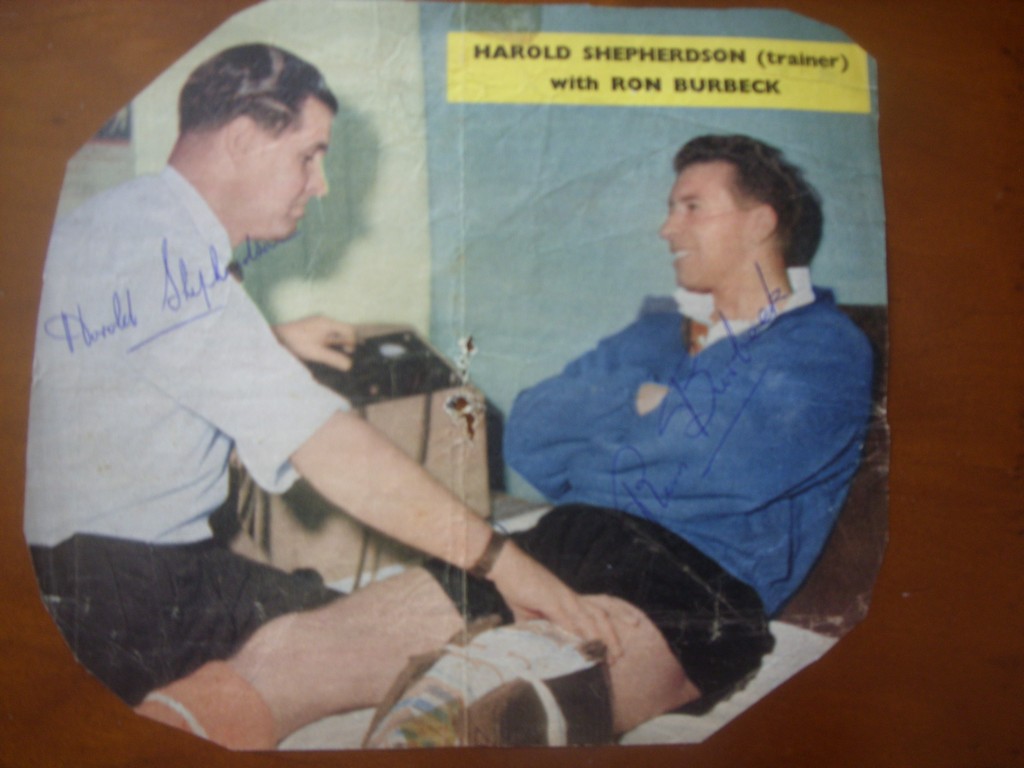 Harold Shepherdson England 1966 Football Autograph: Rare autograph of team trainer with neat biro
