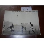 29/30 Newcastle United v West Ham Press Photo: 8 x 6 inch black and white action photo with