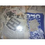 Chelsea 1960s + 1970s Press Cuttings: Hundreds of cuttings from newspapers with match reports of