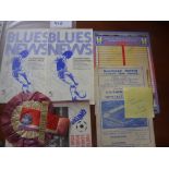 Southend United Signed Programme + Rosette: 1974 home programme signed by 8 to cover and some