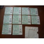 1966 World Cup Complete Set of Green London Football Tickets: All 9 games from Wembley including the