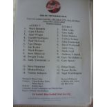 Superb Cup Final Team Sheet Collection: Mostly colour originals including 22 Super Cup, 12 World