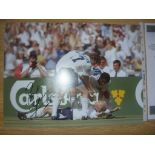 Paul Gascoigne England Dentist Chair Signed Print: Hand signed Paul Gascoigne (and not Gazza) 12 x