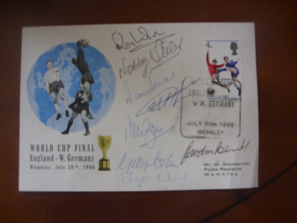 England 1966 World Cup Signed First Day Cover: Original World Cup Final Day (30/7/66) FDC signed