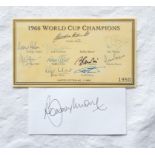 England 1966 World Cup Team Complete Autographs: A superb limited edition label hand signed by 10