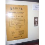 Jimmy Wilde Signed Framed 1934 Boxing Programme: Hand signed programme without dedication together