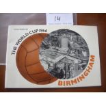 1966 World Cup Birmingham Tourist Guide: Mint condition 56 page brochure covering the matches played