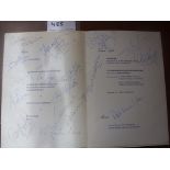 Tottenham 1981 Signed FA Cup Final Menu: Dated 9/5/1981 at the Hilton Park Lane signed inside by