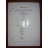 West Ham Signed 1964 Civic Reception Menu: Good condition original menu dated 8/5/64 to