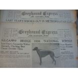 Greyhound Express 1936 Newspapers: The full 12 page newspaper from dog racings most famous