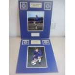 Chelsea Signed Football Displays Alan Hudson + Peter Osgood: All made to a high standard 20 x 16